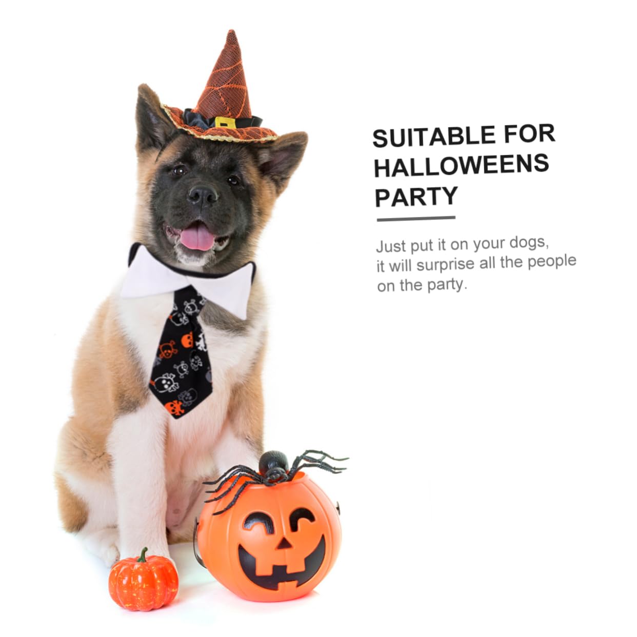 FOMIYES 3 Pezzi Di Halloween Cane Con Teschi Comode Cravatte in Cotone Per Animali Domestici Per Occasioni Festive Taglia S