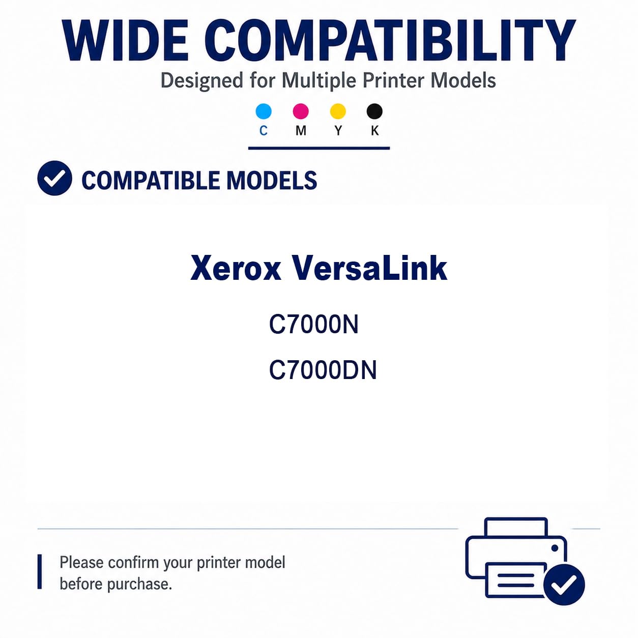 C7000 sostituzione della cartuccia di toner ad alta resa per 113R00782/CT351122, compatibile con Xerox VersaLink C7000N/C7000DN, con chip