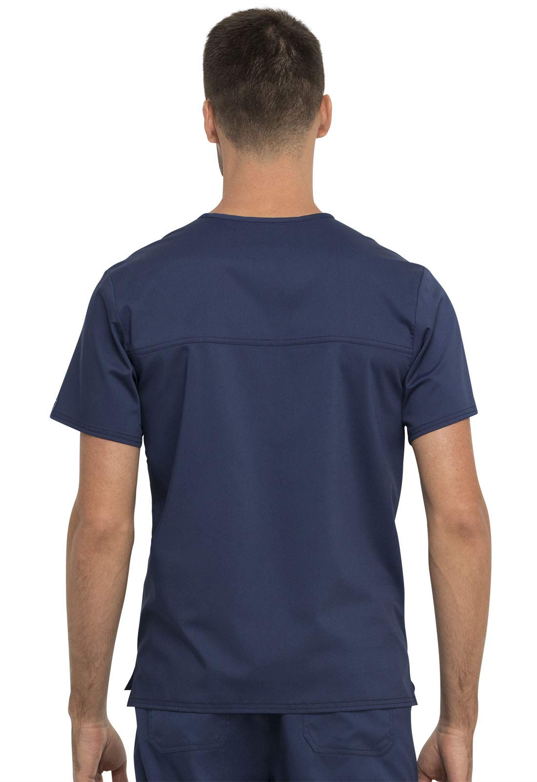 Cherokee WW625 - Conjunto de ropa quirúrgica para hombre y mujer, cuello en V, con pantalón de pierna cónica con cordón, WW020, azul marino, XL y pantalón alto XL