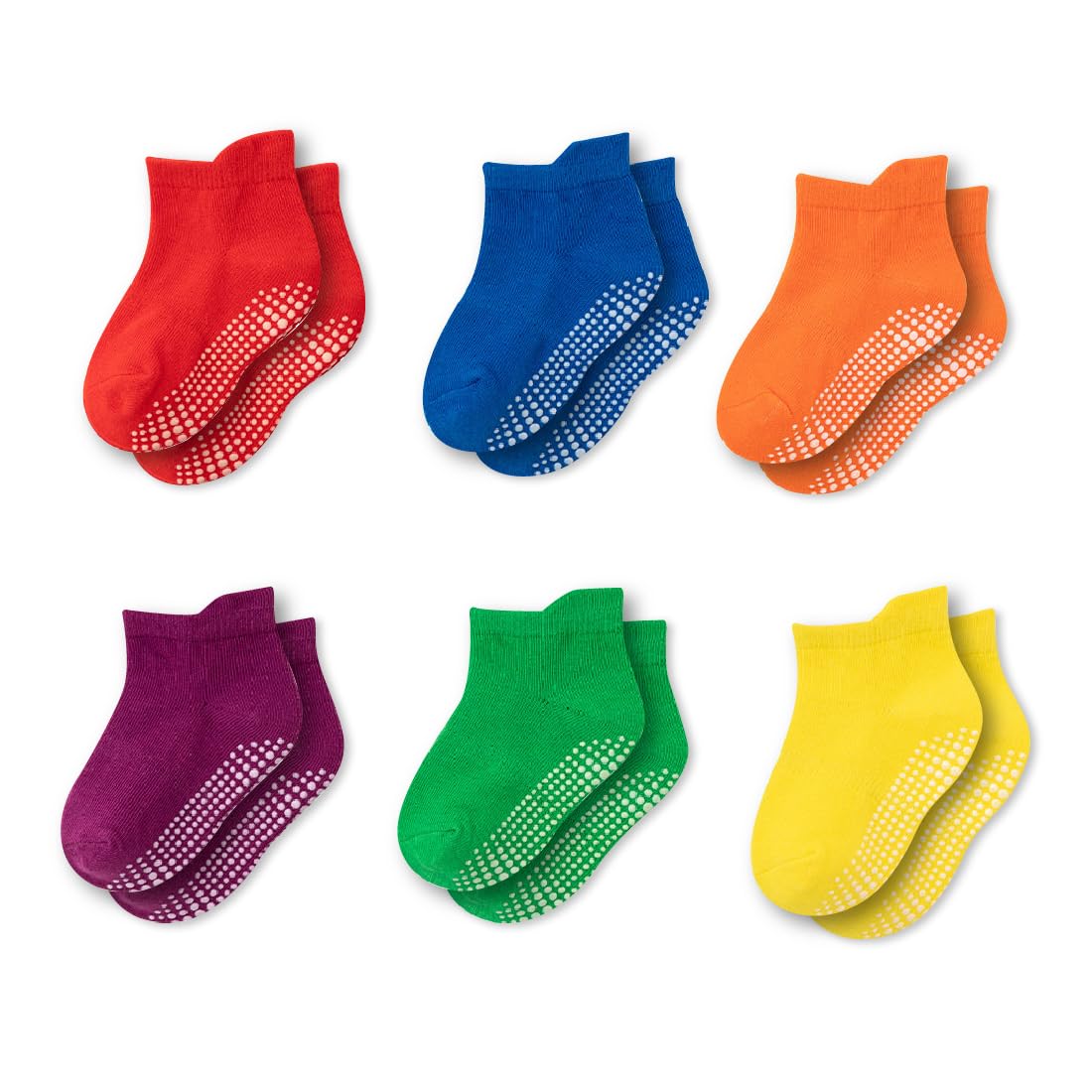 6 Paia Calzini Alla Caviglia Antiscivolo Per Bambini - Cotone Morbido, Con Grips E Design Colorato - Foto 7