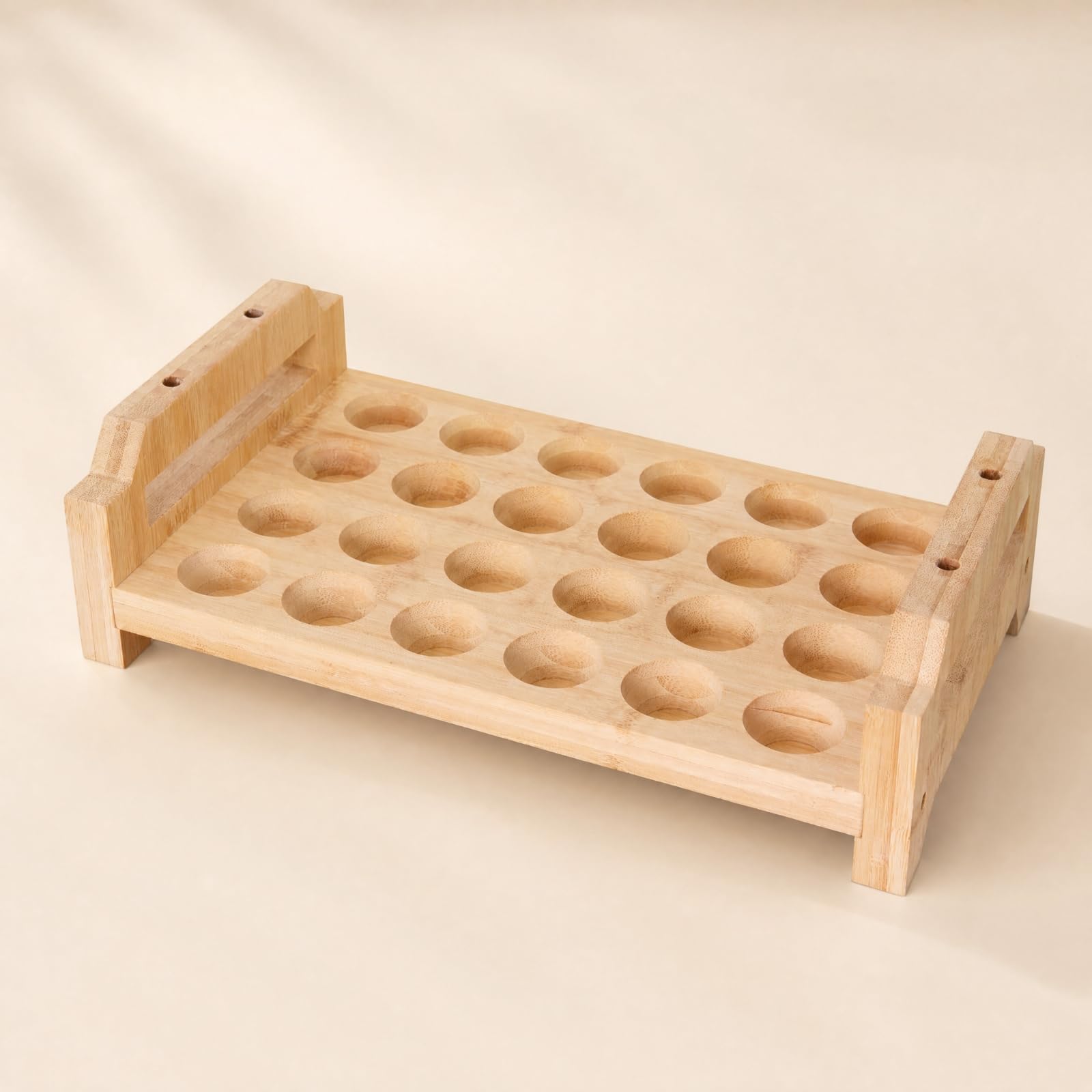 Portauova in Legno Massello Portatile Portauova Impilabile in Legno Maneggevole per, Piano di Lavoro, Ripostiglio, Monostrato