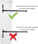 Support magnétique extensible pour salle de lavage, porte-manteaux pour lave-linge ou sécheuse Space Conservation de la buanderie, Noir, Pack de 1
