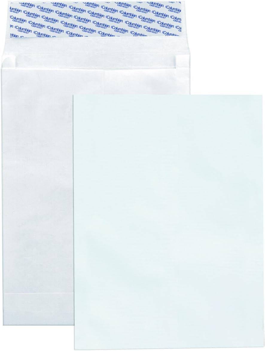 Amazon.com : Columbian Tyvek Expansion Envelopes, 12x16x2 Inches, White ...