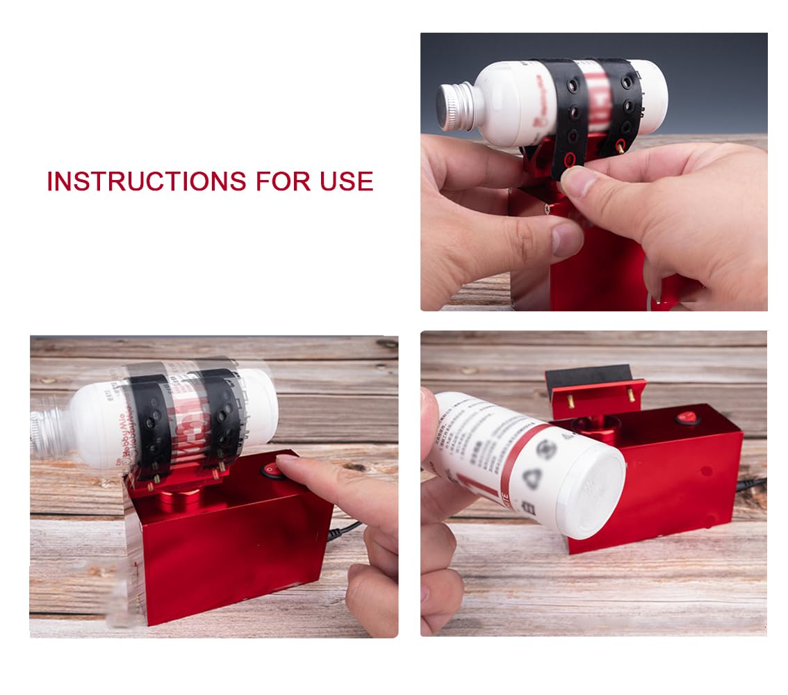 Farbschüttelmaschine für Hobby DIY Modellierung Farbwerkzeug 360° Vibration Shaker für Farbflaschen Nagellack Labor Kompatibel mit Verschiedene Größen Gemalt Acryl Mischmaschine