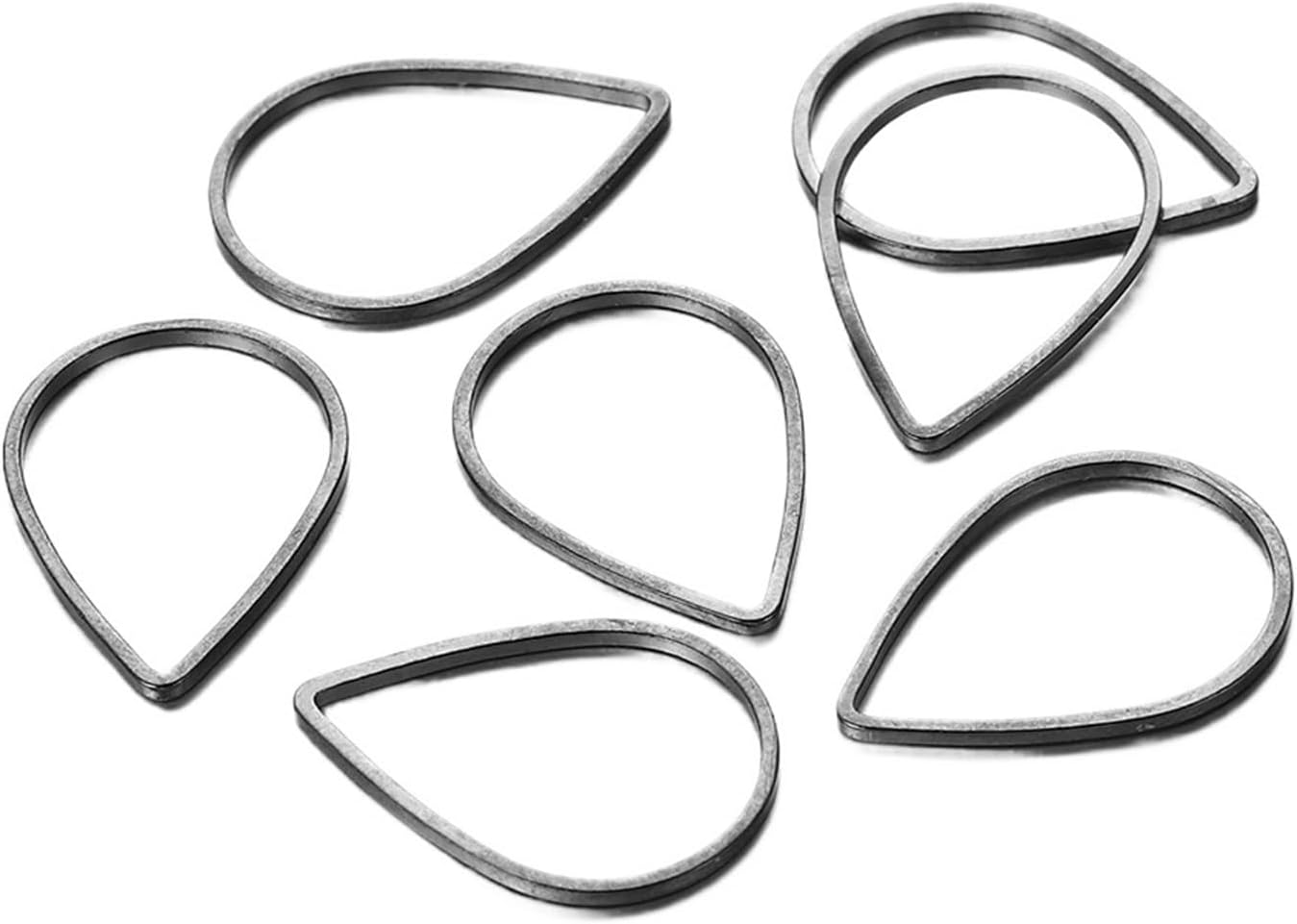 Colored Metal Jump Rings 300Pcs Waterdrop Teardrop Link Charm Connectors Closed Jump Rings for DIY Earring Finding Jewelry Making Accessories Supplies(Bronze,31 x 22mm)