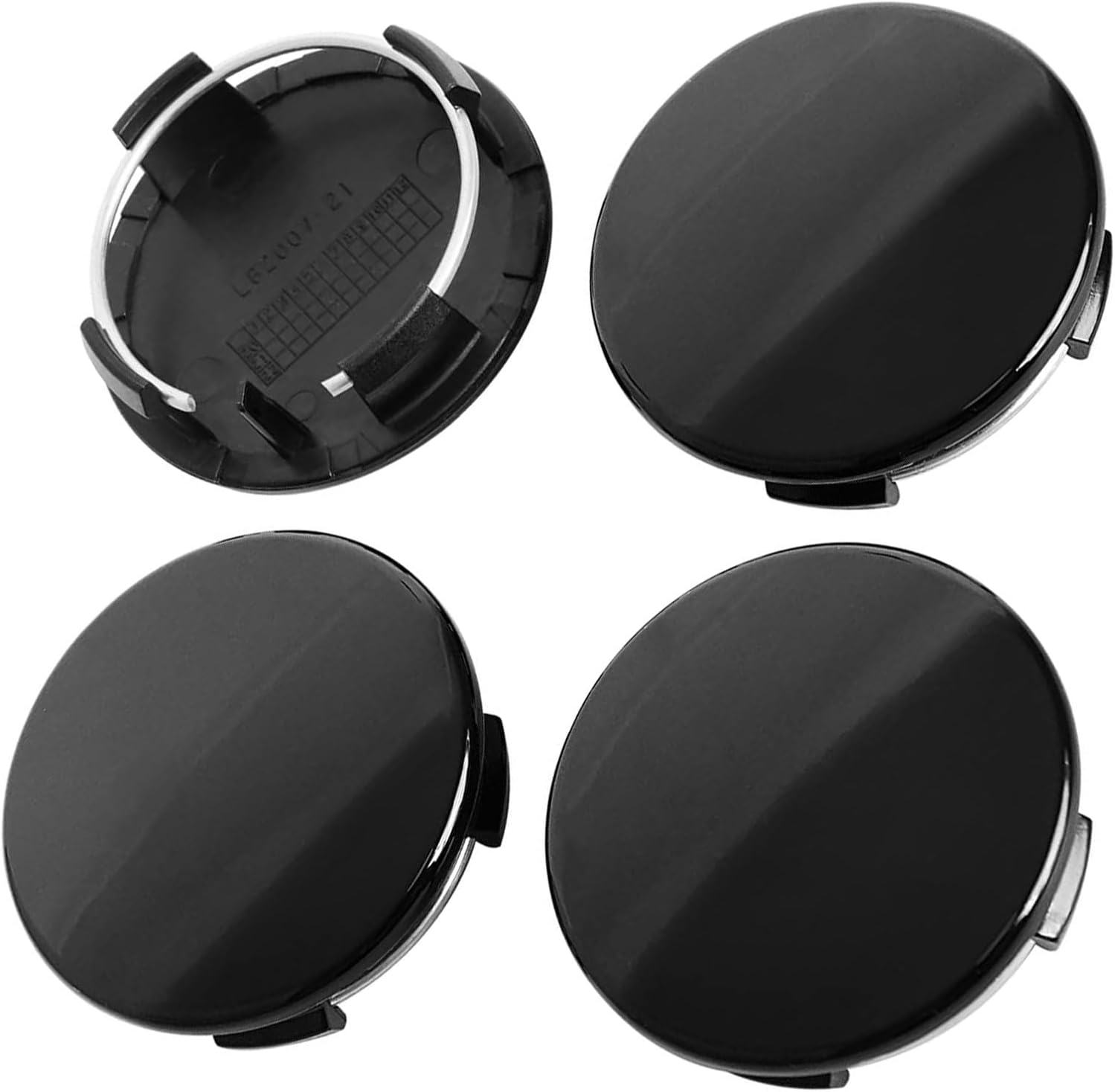 Car Wheel Center Hub Caps Compatible with Tesla Model 3 Y S X Wheel Cap Kit Center Cap Outer 2.25" 57mm Inner 1.97" 50mm, Wheel Hub Center Cap Cover Kit Wheel Center Caps, 4-Pack Black
