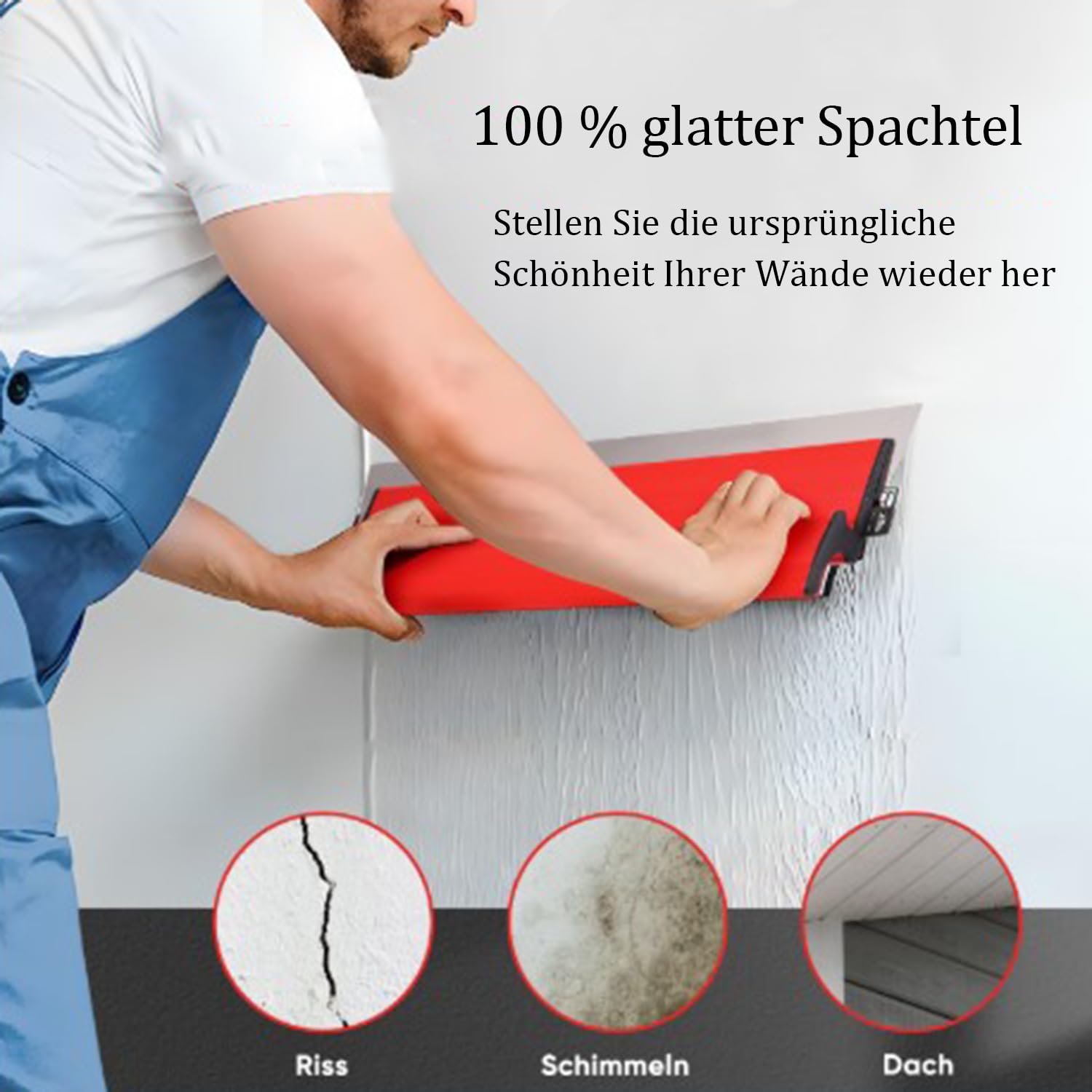 Espátula Pladur Profesional,Juego De Cinco Herramientas Para Enlucido,Hoja De Enlucido De Acero Inoxidable,Pértiga Telescópica De Aluminio De 60-134 Cm,Apto Para Enlucido De Paredes y Techos