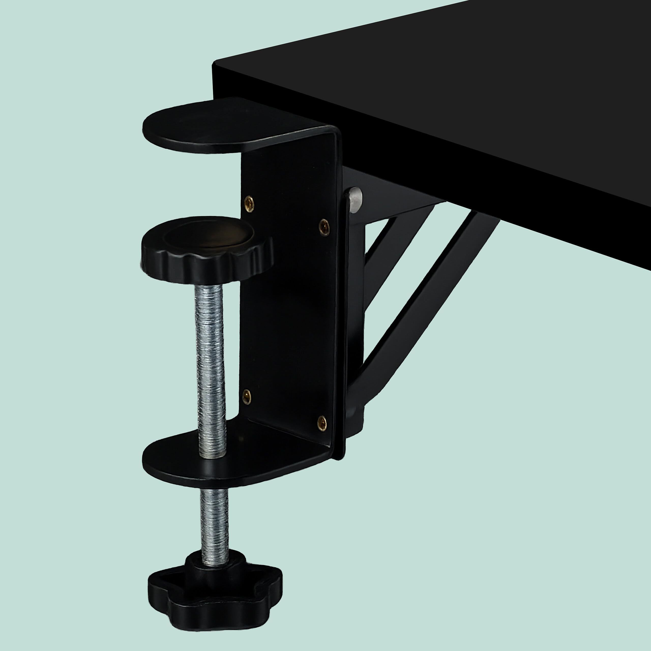 Relaxdays Supporto Tastiera Scrivania, Prolunga Pieghevole sotto PC, 65x24 cm, Estensione Tavolo, Piano Mouse, Nero