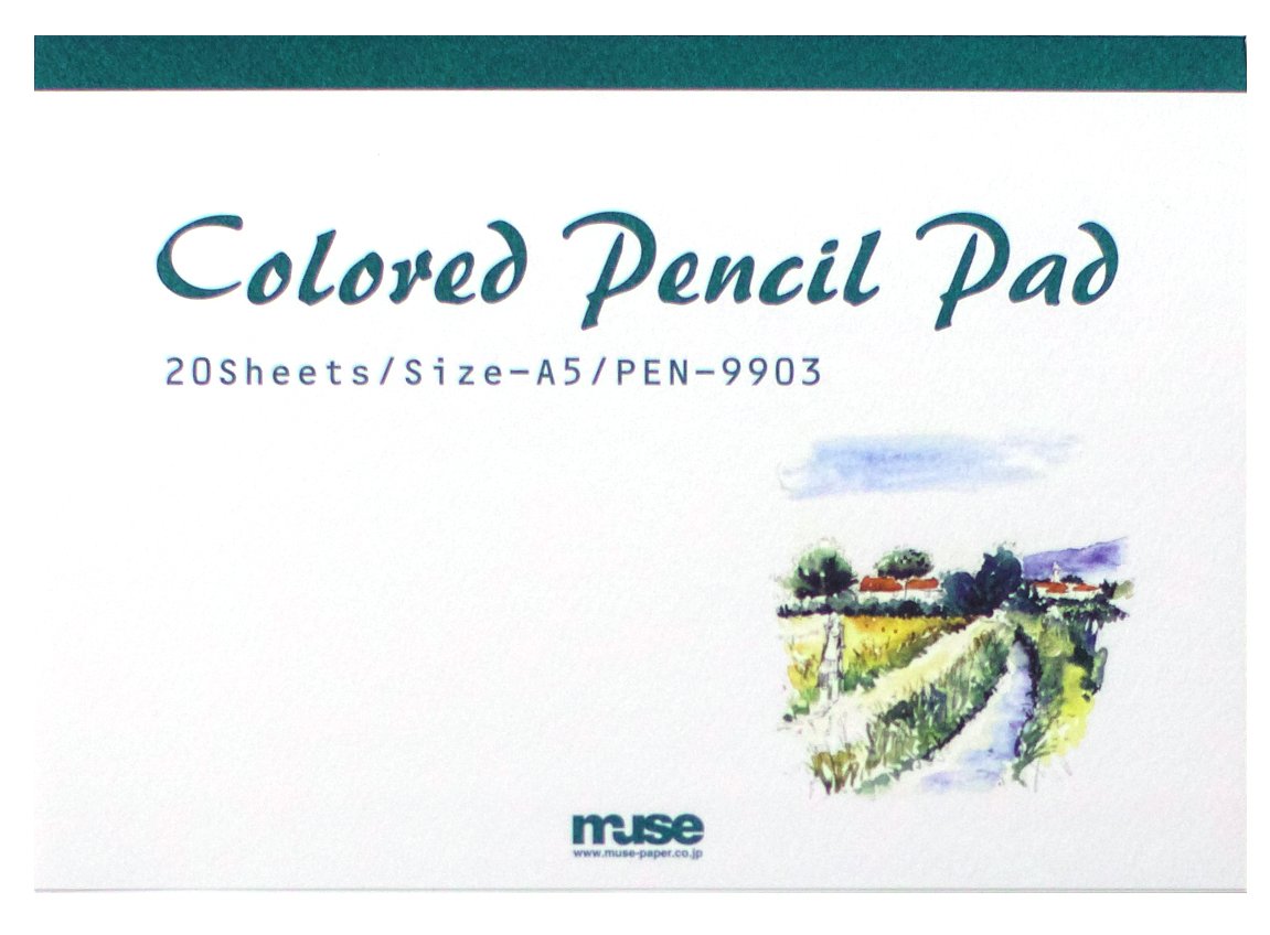 Amazon.co.jp: ミューズ 水彩紙 ペンシルパッド A5 186g ホワイト 20