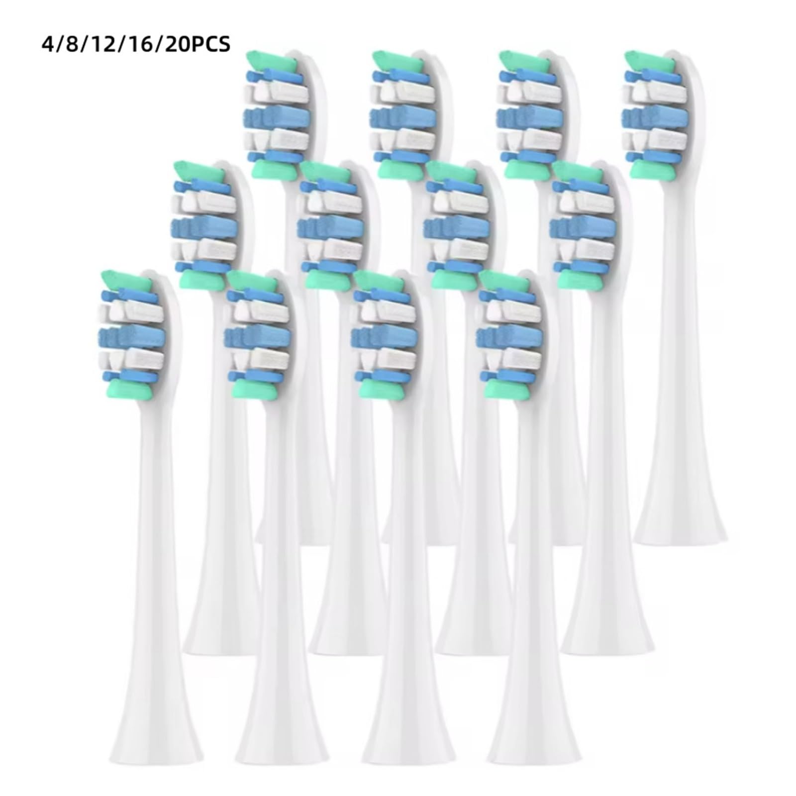 Cabezales de cepillo dental, compatible con Sonicare, 1100 2100 4100 4300 | 5100 5300 6100 6500 cabezal de cepillo electrico(16pcs)