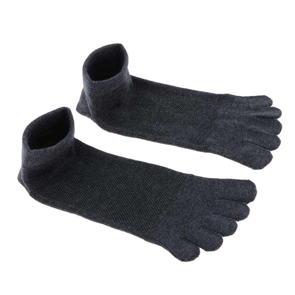 Toe Five Finger Cotton Sports Running Ankle Dark Gray-image-13