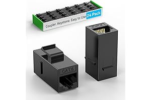 CAT6 RJ45 Keystone Coupler(24 Pack) Female to Female