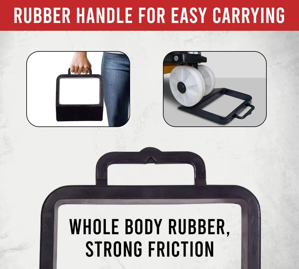 Mytee Products Rubber Pallet Jack Wheel Chock with Built-in Handle - Pallet Jack Stopper for Truck - 13.37