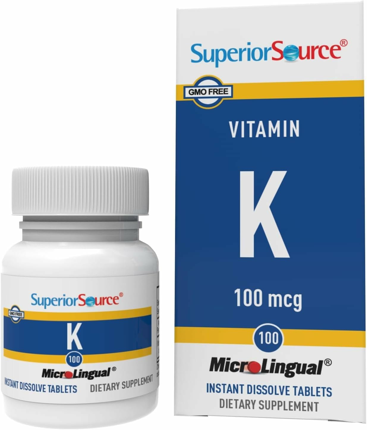 superior source vitamin k 100 mcg - bone strength amp health support supplement - vitamin k supplement aids blood health amp calcium absorption - 30 sublingual dissolving tablets