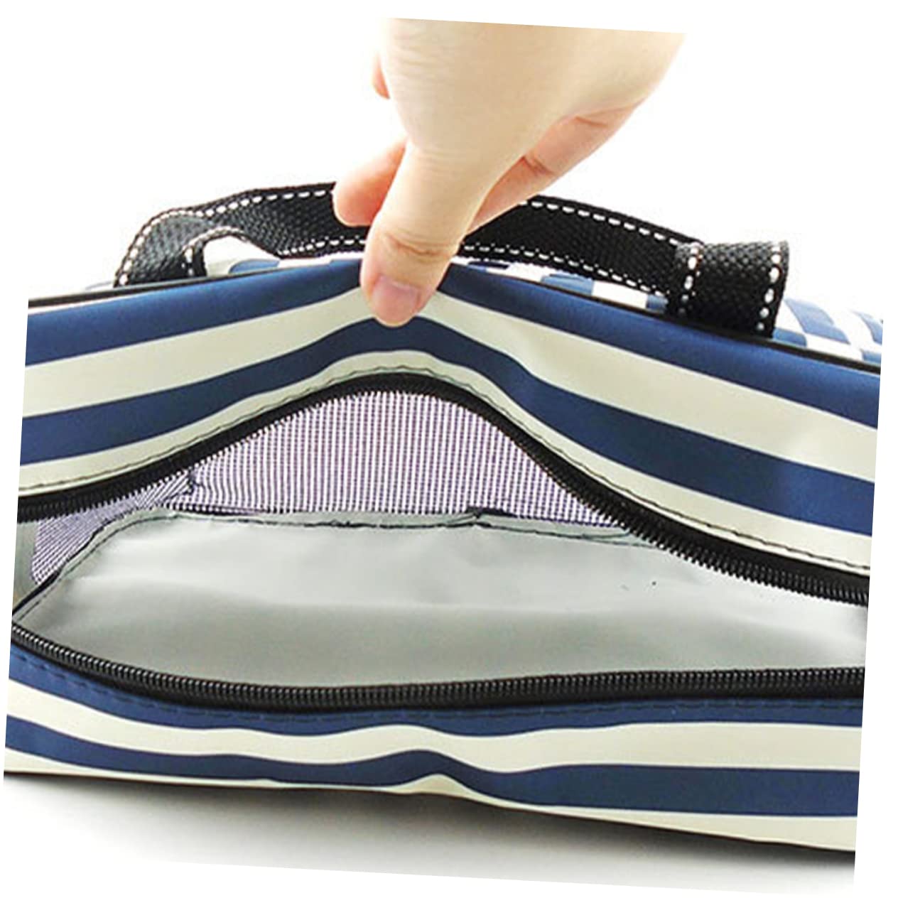 Didiseaon 2pezzi Borsa Da Bagno Strisce Blu e Bianca Portaoggetti Per Doccia Capacità Versatile Per Viaggi e Uso Quotidiano Accessorio Essenziale Per Bagno e Fitness