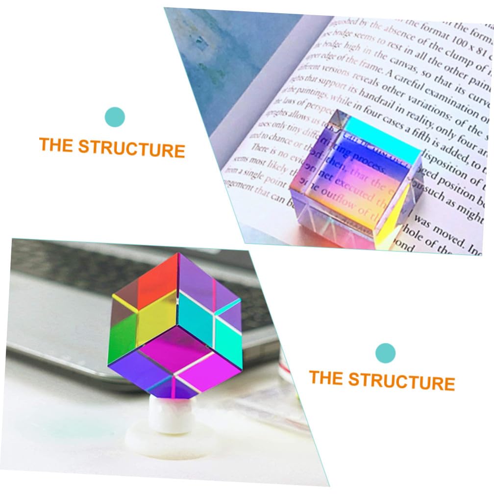 Toyvian 4piezas Prisma Óptico Forma De Cubo Para Experimentos De Física Juguete Educativo y Fotografía Material Duradero Para Aprendizaje y Decoración