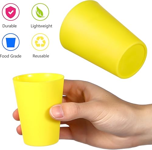 Miniatura 3 de Healeved 24 vasos de plástico irrompibles de color para niños pequeños, vasos de plástico duro, vasos para bebidas para fiesta de colores