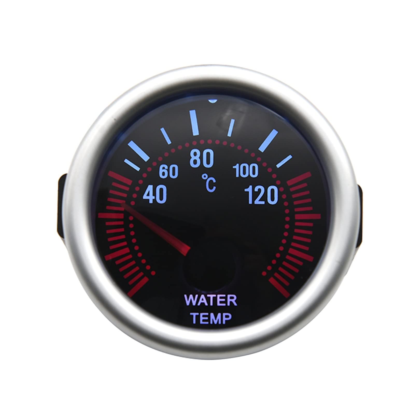 xiantuyueAuto parts Universal 12V Auto Car 52mm Smoke Len Pointer Boost Gauge -1~0~2 BAR Turbo Boost Meter White LED -30~0~30 PSI Tachometer For cars (Color : Water temp Gauge)