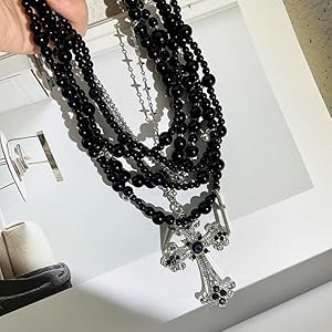 ネックレス・チョーカー BASSCLEF men's bead necklace layered Layered Men's Beads Necklace_CLEF SYNCOPOSE NEC - BASSCLEF