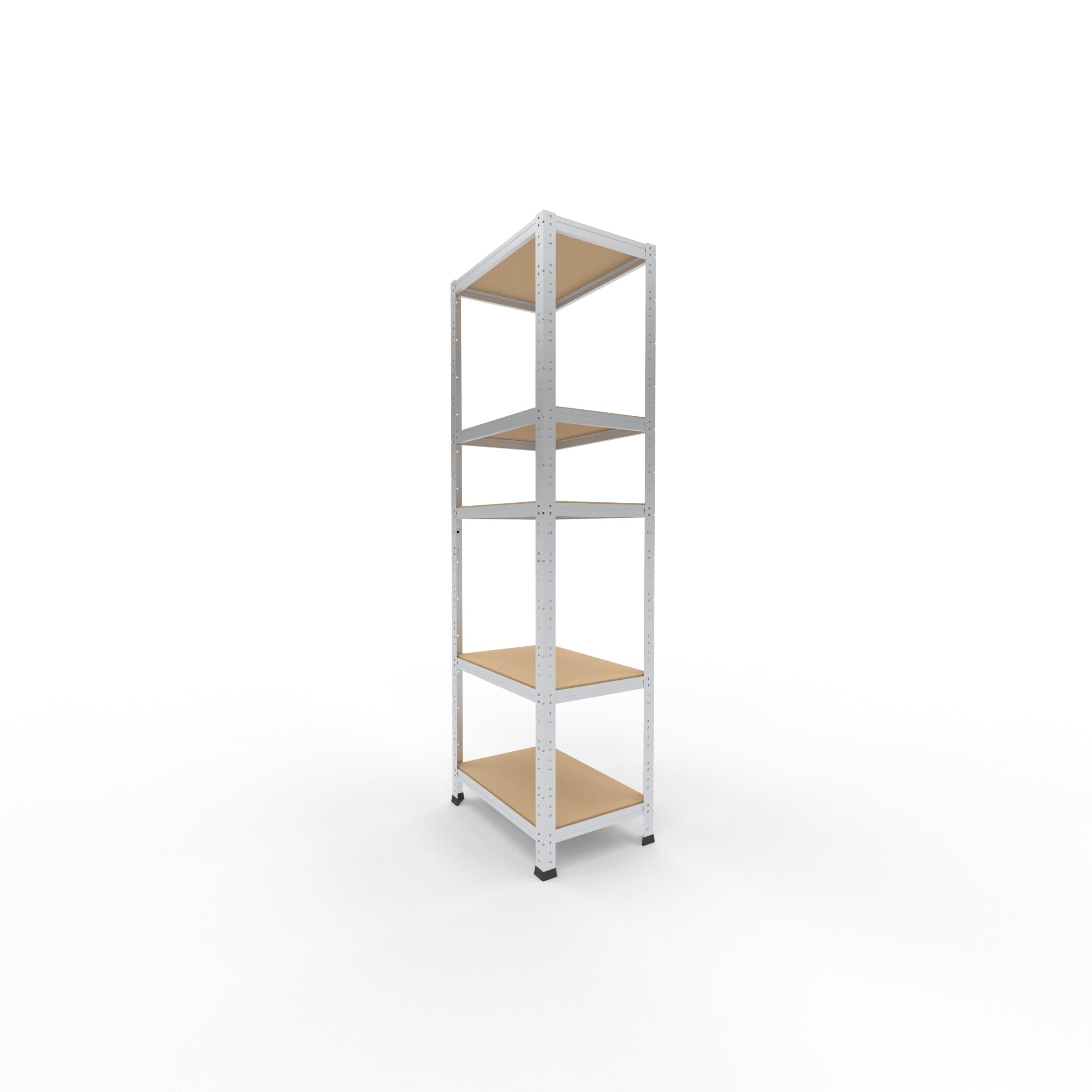 shelfplaza Home 180x40x60 cm Schwerlastregal in verzinkt mit 5 Böden und 175 kg Traglast pro Boden