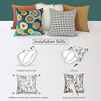 Vista 7 de Magpie Fabrics Paquete de 2 fundas de almohada impermeables para exteriores de 18 x 18 pulgadas, fundas de almohada decorativas de Navidad