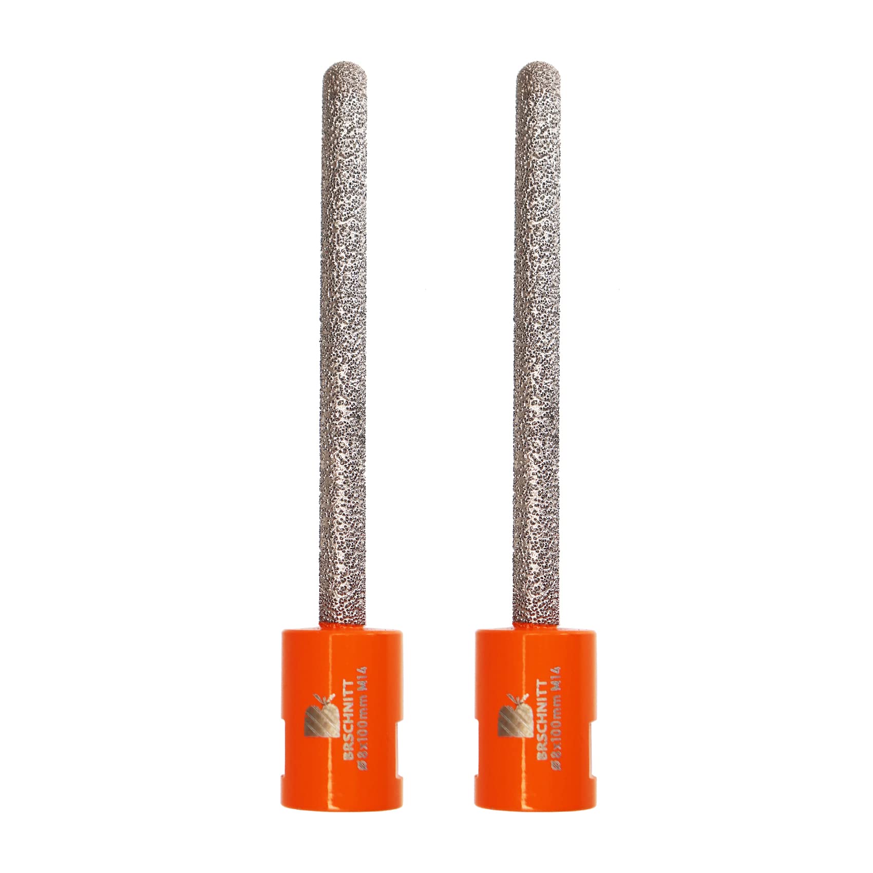 Broca de rastrillo de mortero de diamante, BRSCHNITT 2 piezas Fresadora de mortero de 8 mm x 100 mm con rosca M14 para remoción de mampostería de concreto de mármol de granito de puntas de pliegue