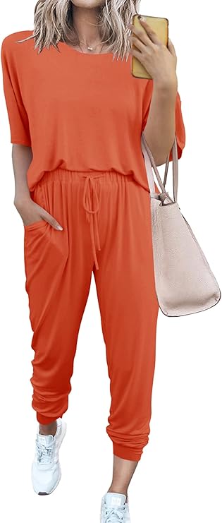 PRETTYGARDEN Women's Two Piece Sets 2025 Summer Spring Jogger Pants Travel Vacation Lounge Outfits Airplane Matching Clothes
