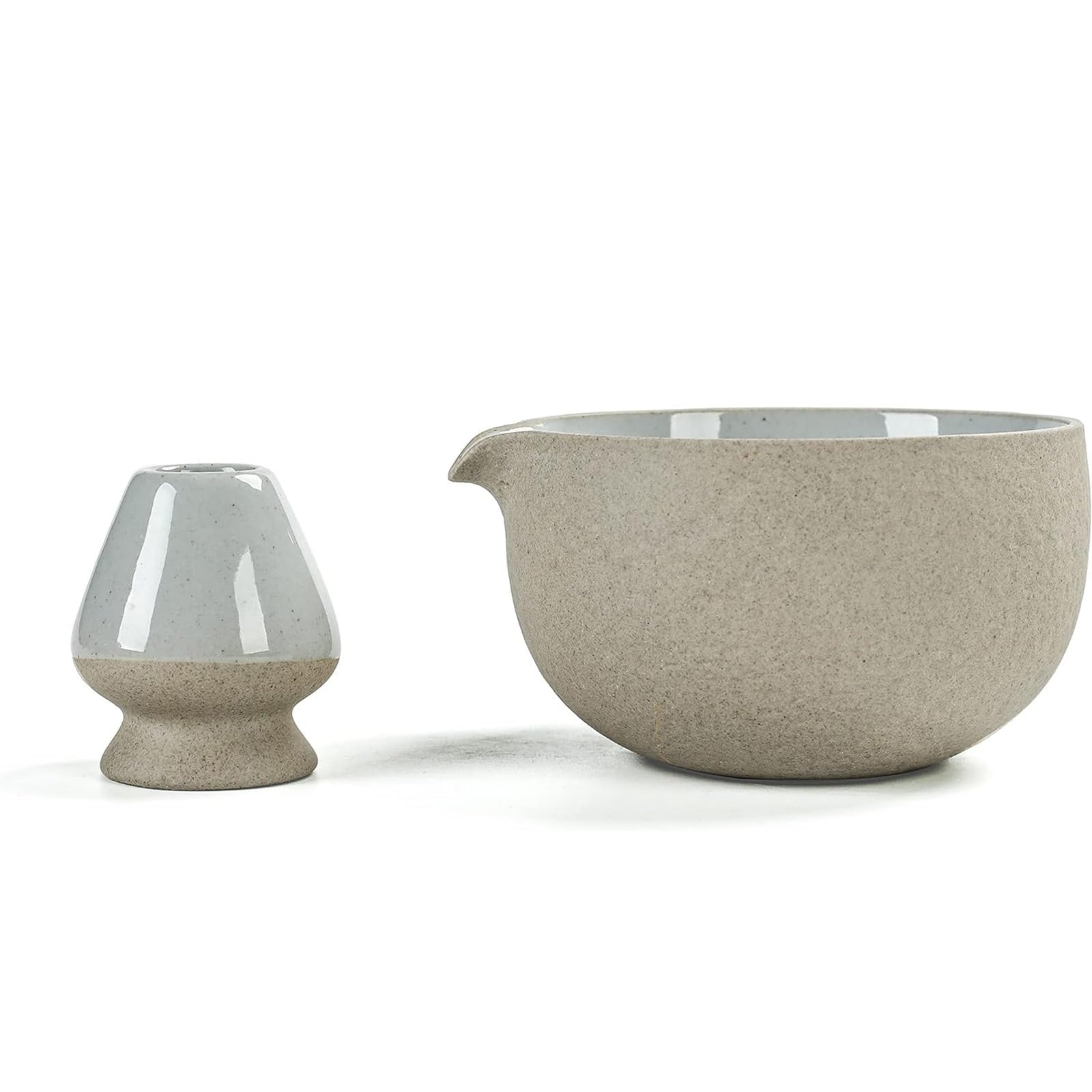 THE WHITE SHOP Japanese Natural Rock Texture Matcha Bowl, Chawan Matcha Tea Bowl, Ceramic Bowl, Tea Bowls for Matcha, Chawan, Ceremonial Accessories