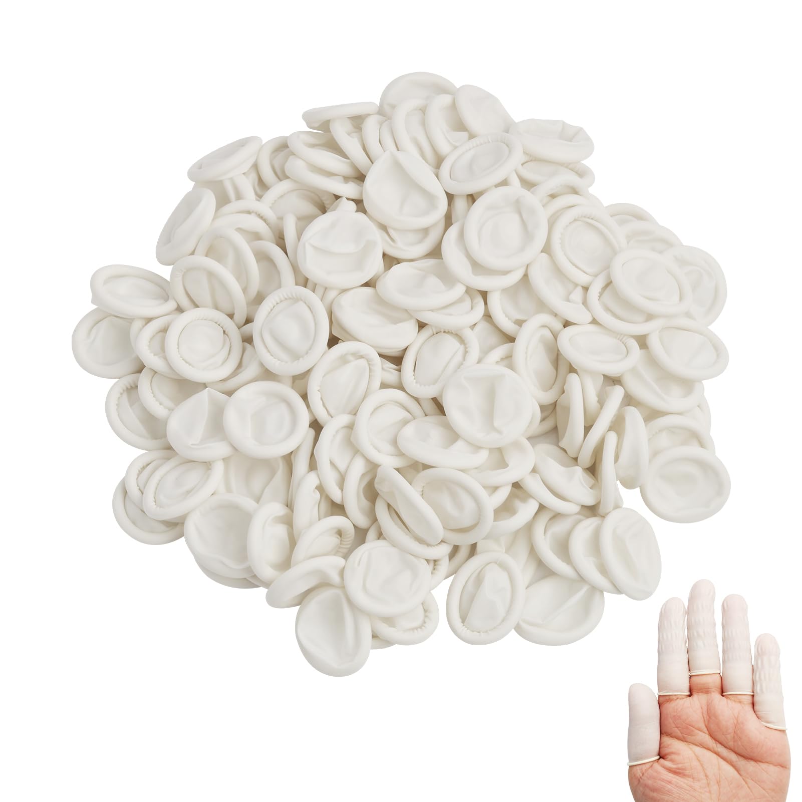 Cubiertas De Látex, 150pcs Dedales de Látex Protegetor Protegen de la Estática Manga dedo, Protegetor Dedo látex, para Aplicación Tópica, Arte del Clavo, Reparación Electrónica, Arte Del Clavo