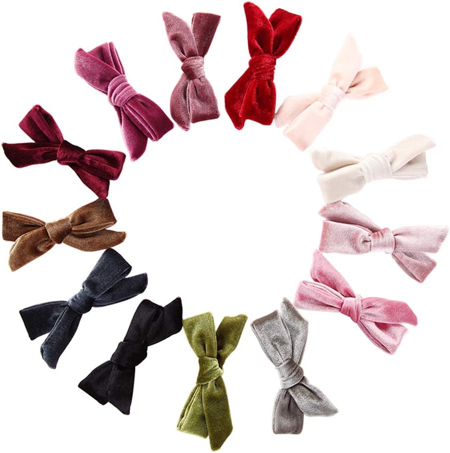 Velvet Bow Hair Clip Knotted Soft Hair, Jfny100, Size one size fits more