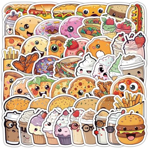 50枚 スイーツ プチ デザート マカロン&ケーキ セレクト ステッカーセット おしゃれ 人気 防水 スーツケース ギター 車 バイク 自転? 水筒 ヘルメット パソコン スマホ ノート デカール スノボ スケートボード 荷物 スマホケース 用