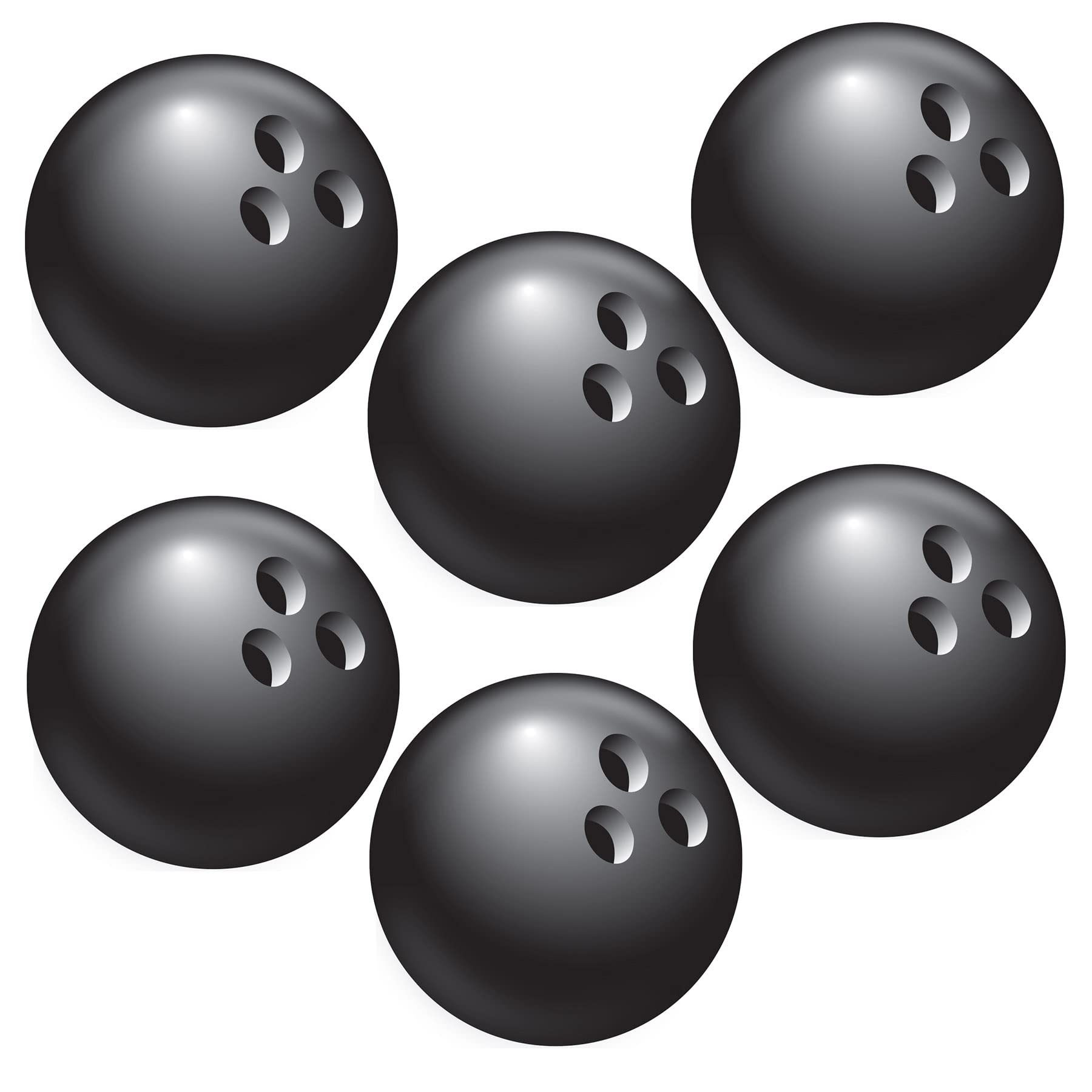 Beistle 6 Piece Durable Cardstock Paper Cutouts Bowling Decorations for Birthday Party Décor