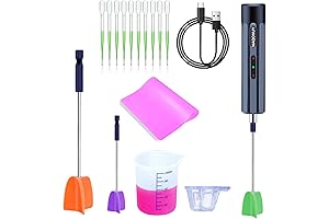 Automatic Rechargeable Resin Mixer Machine for Bubble-Free Epoxy Mixing (White)