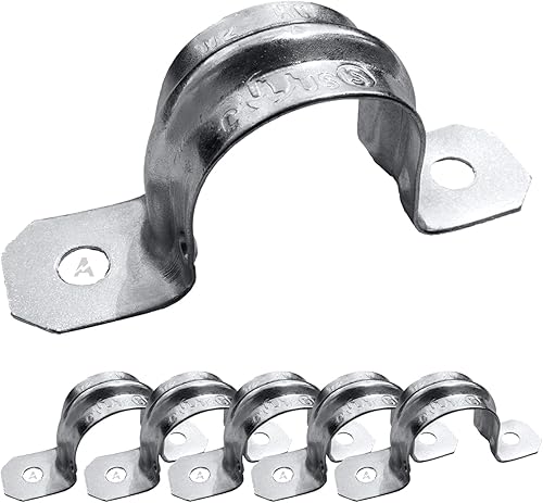 Miniatura 9 de Correa de tubo a presión de dos agujeros de 1 pulgada para instalación de conductos EMT, costilla reforzada para mayor resistencia, acero