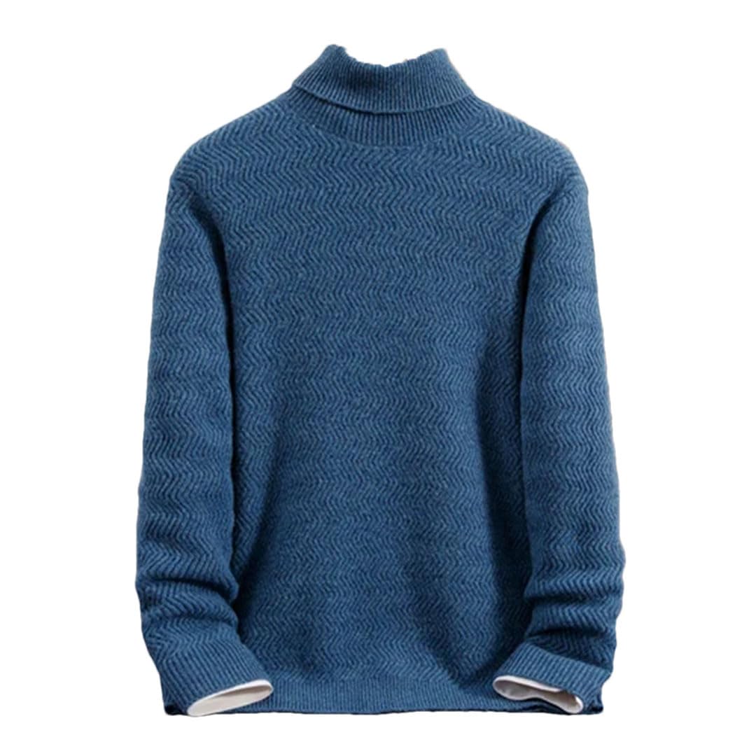Vogrtcc Maglione da Uomo in Cashmere A Collo Alto Invernale Taglie Forti
