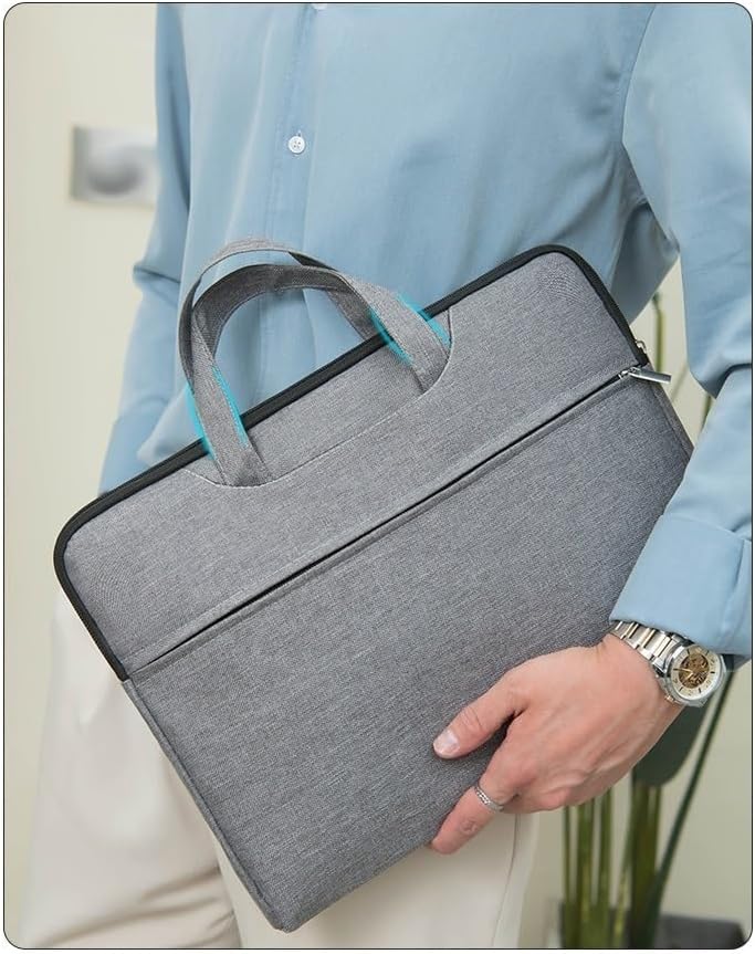 [Zxaruna] 16 インチ ラップトップ バッグ 傷つきにくい生地のデュアル頑丈なハンドル、15.6 インチのラップトップに対