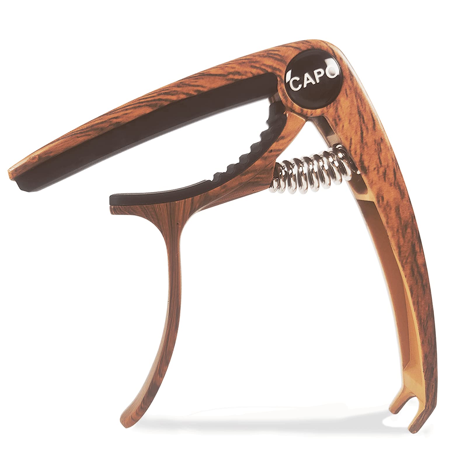 Guitar Capo for Acoustic Guitar Electric Guitars Mandolin Bass Guitar Accessories,Trigger Tension for Perfect Tone, Lightweight Aluminum Metal Kapo for 6 String Guitar,Wood Grain Color
