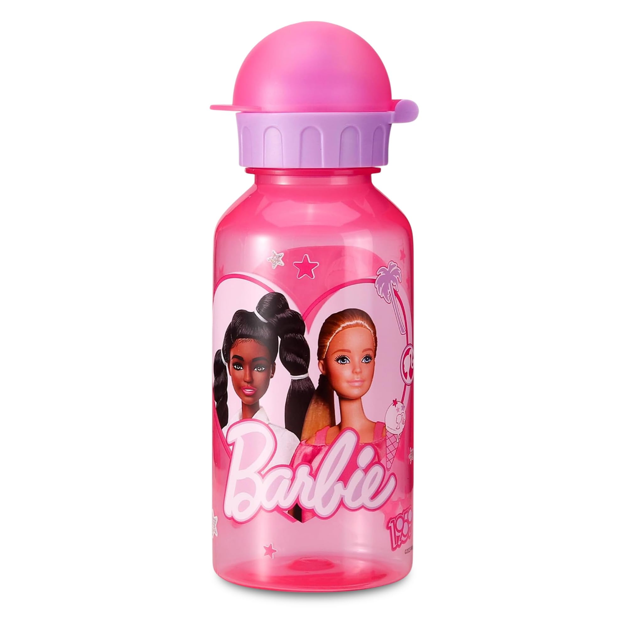 Stor Barbie Kids Water Bottles - 370Ml Reusable & Bpa Free Toddler Drinks Bottles, Lightweight Small Plastic Water Bottle For School & Sports (Barbie)