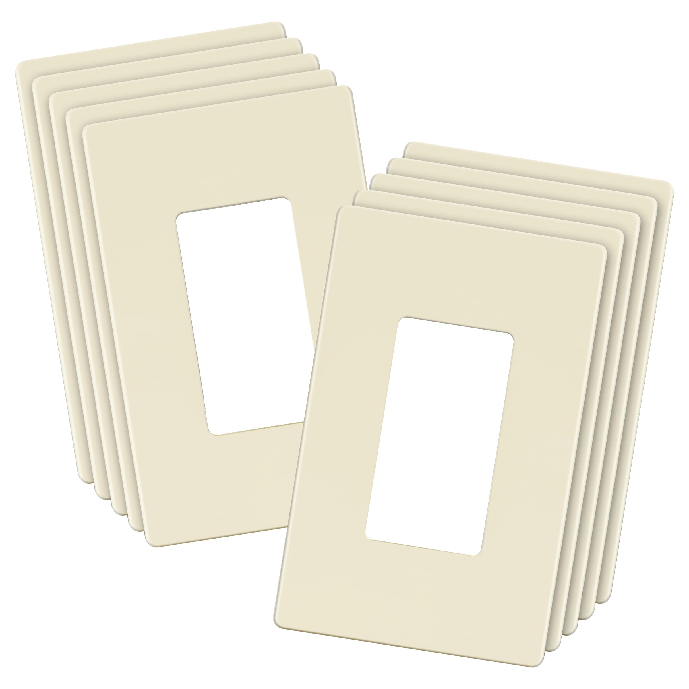 LIDER Brushed Finish Decorator Switch Cover, Screwless Wall Plate, Mid-Size 2-Gang 4.88" x 4.92", Unbreakable Polycarbonate Thermoplastic, UL Listed, LSWP-32M-BGD, Brushed Gold — view 12