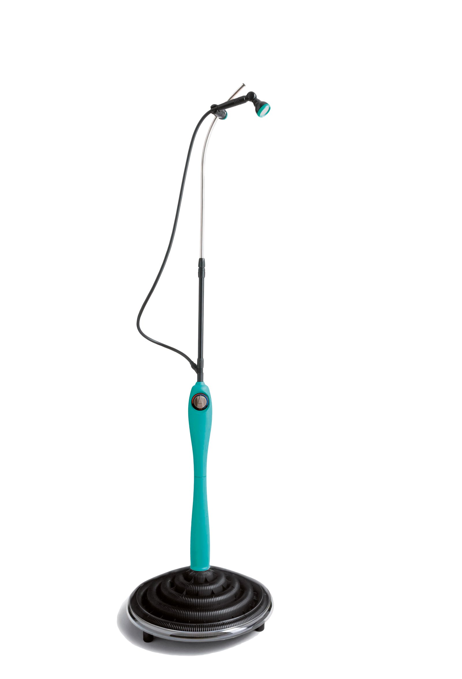 G.F Douche solaire Sunny Premium, Douche de jardin en bleu avec réservoir d’eau résistant aux UV - douche de piscine avec pommeau réglable individuellement set complet douche solaire prêt à brancher