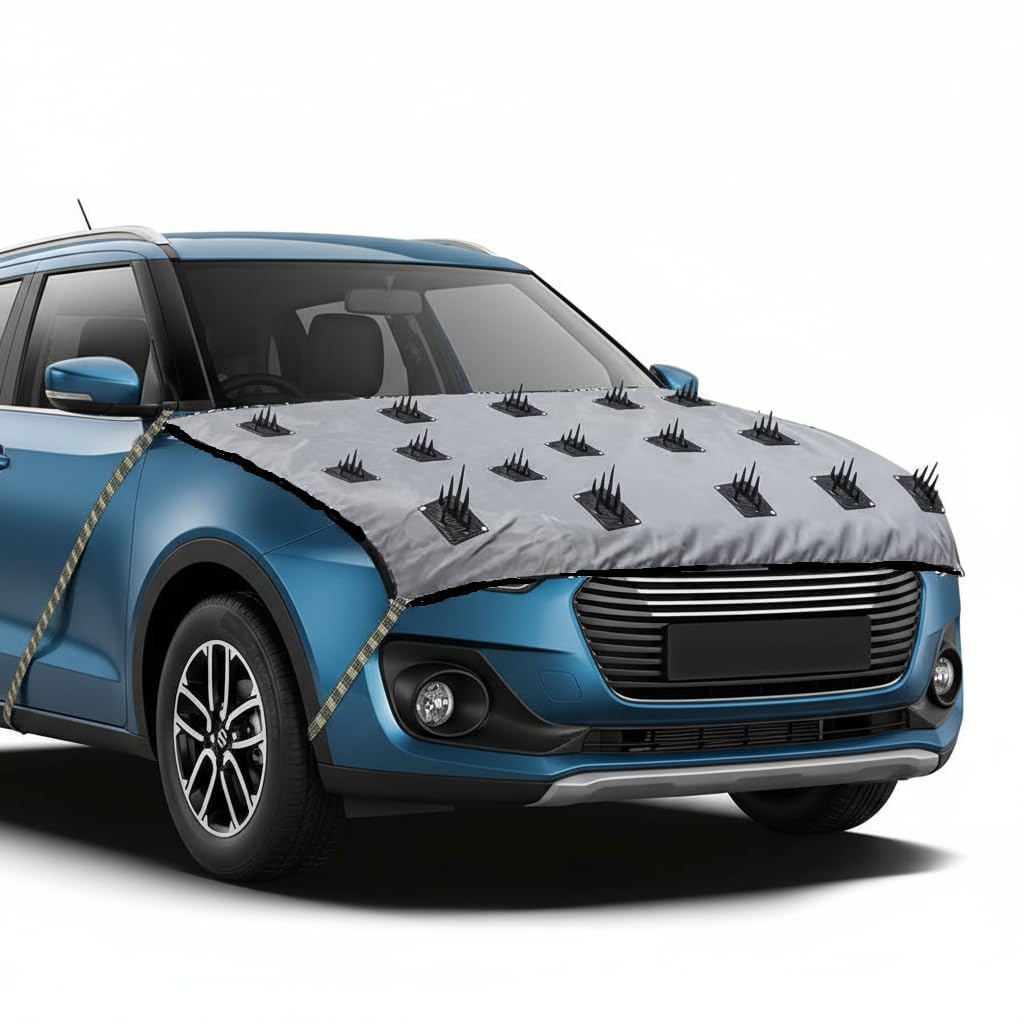Dog Protection Car Bonnet Cover | Anti-Scratch & Spike Car Body Cover for Dogs & Monkeys | Waterproof, Dustproof, UV Resistant, Universal Fit for Hatchback, Sedan & SUV
