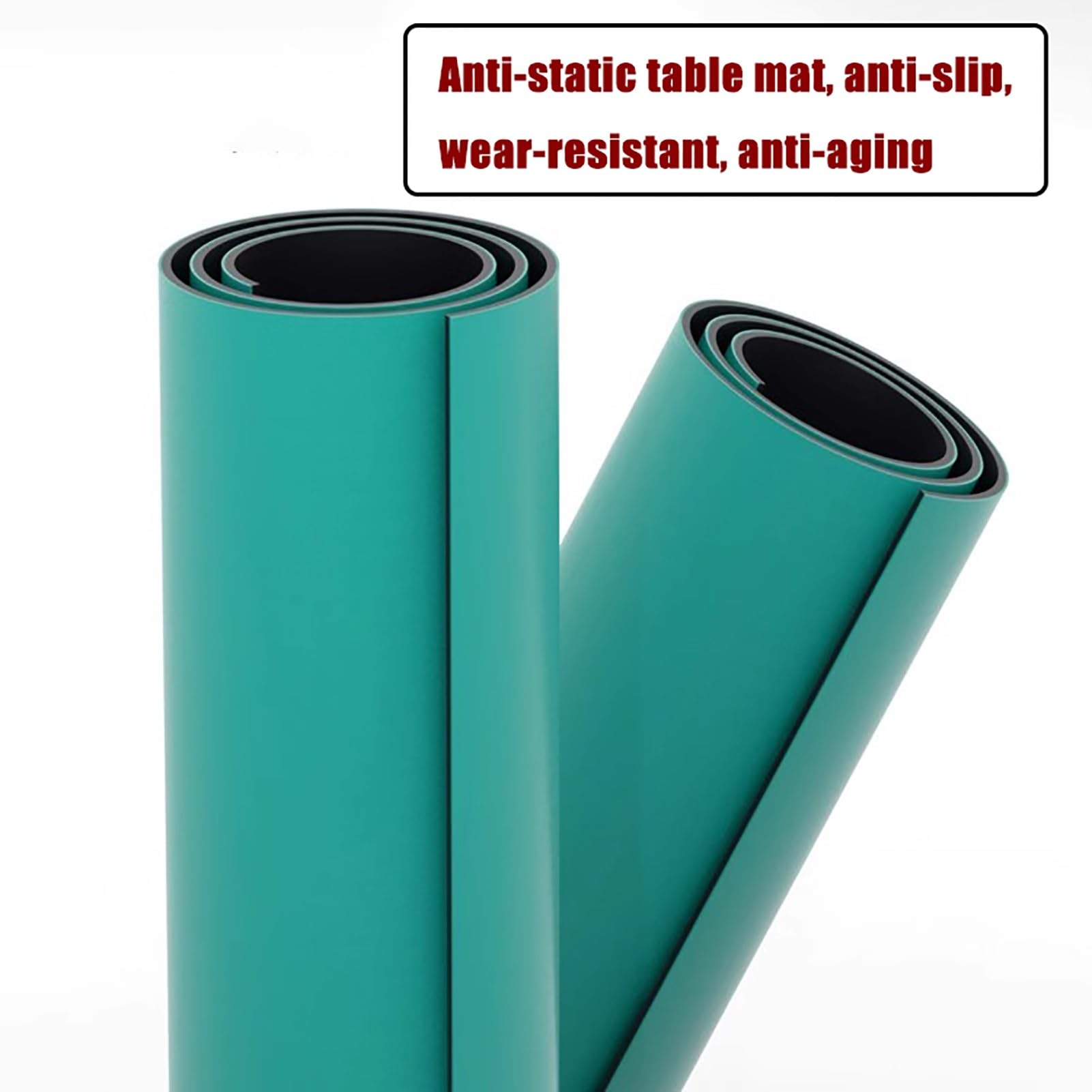 Tappetino antistatico resistente alle alte temperature, tappetino per banco da lavoro in gomma PVC resistente per riparazione di apparecchiature elettroniche, spessore 2 mm, 150 x 500 cm
