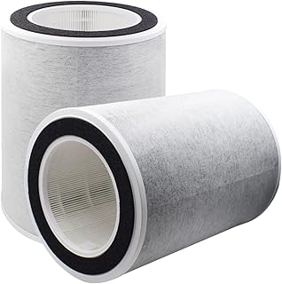 2-PACK HP200 True HEPA Replacement Filter Compatible with Shark HP201 HP202 Air Purifier MAX, Compare to # HE2FKBASMB & HE2FKBAS