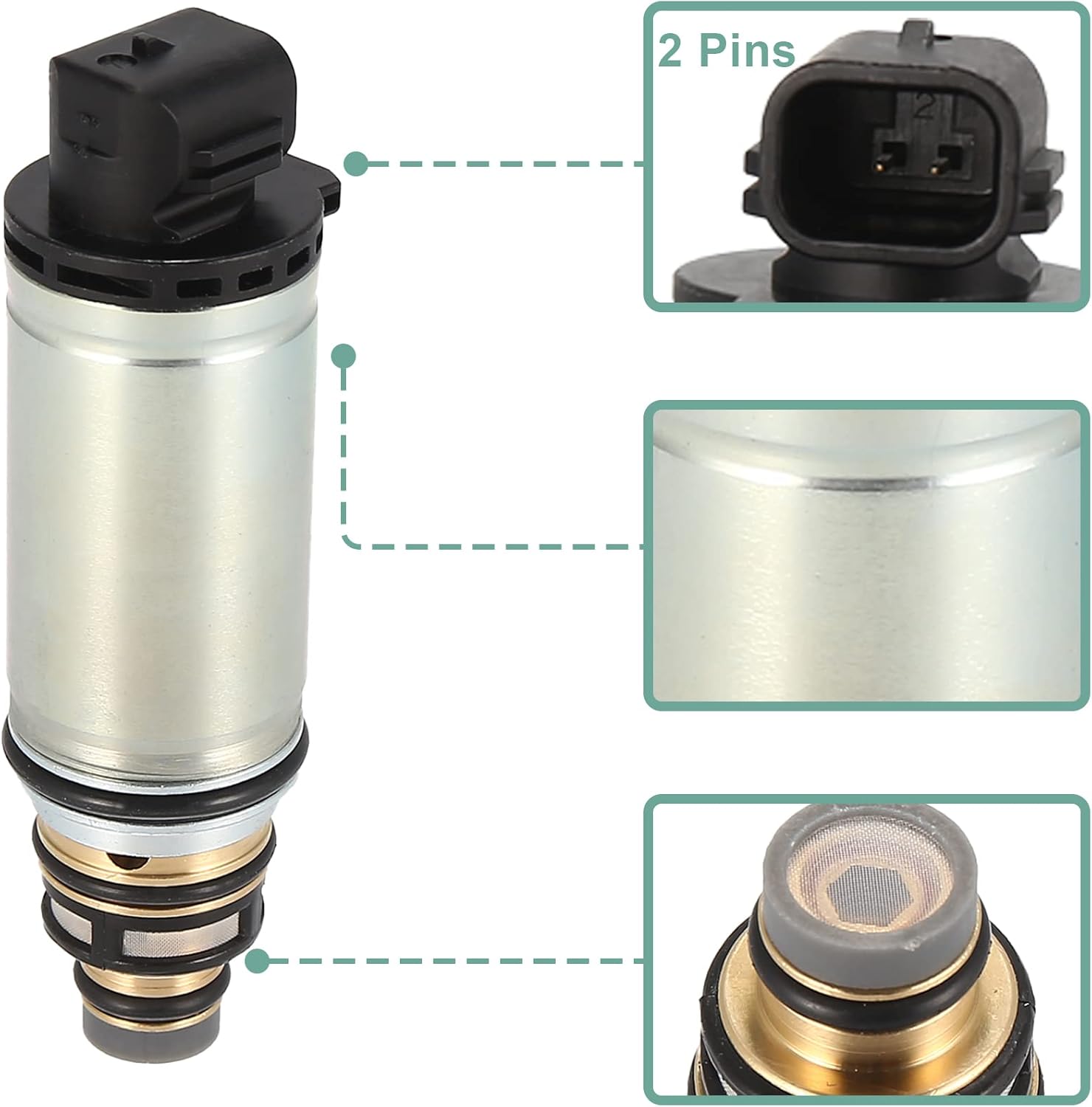 X AUTOHAUX AC Compressor Control Solenoid Valve VCS14EC DCS17EC AC Air Conditioner Control Valve Replacement for Nissan Altima 2013 2014 2015 2016 w/ 2.5L 3.5L Engine