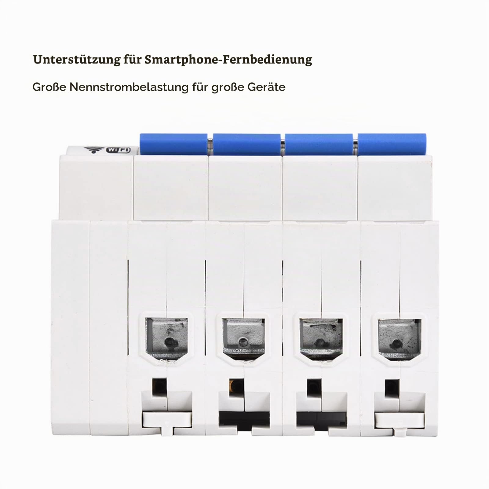 Intelligenter Leistungsschalter, WiFi 4P Drahtloser Fernsteuerungsschalter, 25A 40A 63A 80A 100A Leitungsschutzschalter, ZMB9-125 400V Sicherungsautomat(63A)