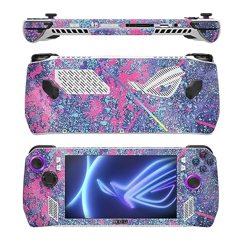 Image of MightySkins Glossy Glitter Skin Compatible with Asus ROG Ally - Vibrant Splatter | Protective, Durable High-Gloss Glitter Finish | Easy to Apply