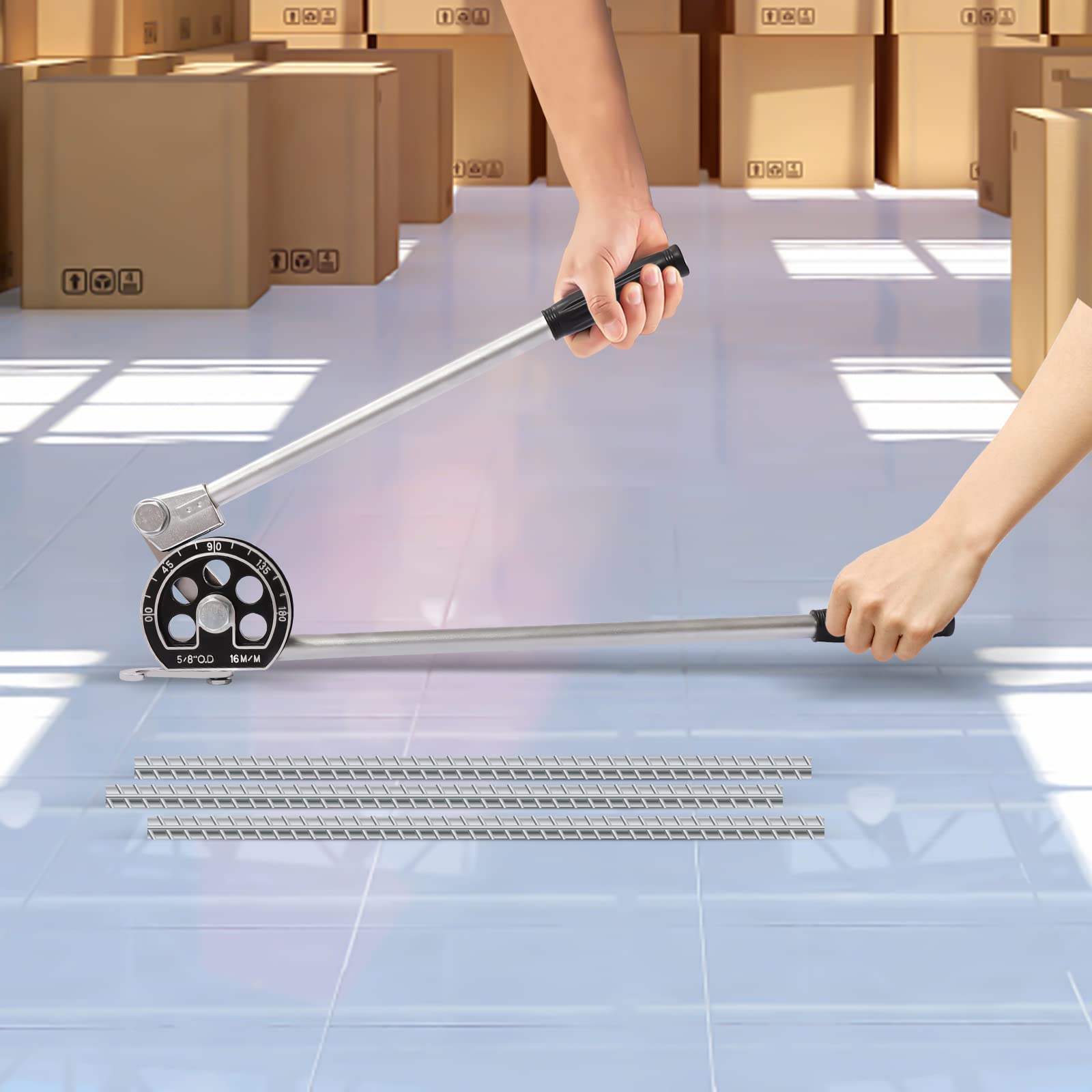 Curvatubi da 5/8 pollici, regolabile da 0 a 180°, pinza piegatubi in acciaio legato con manici antiscivolo, piegatubi manuale per tubi in rame e alluminio, ideale per sanitari Heizu