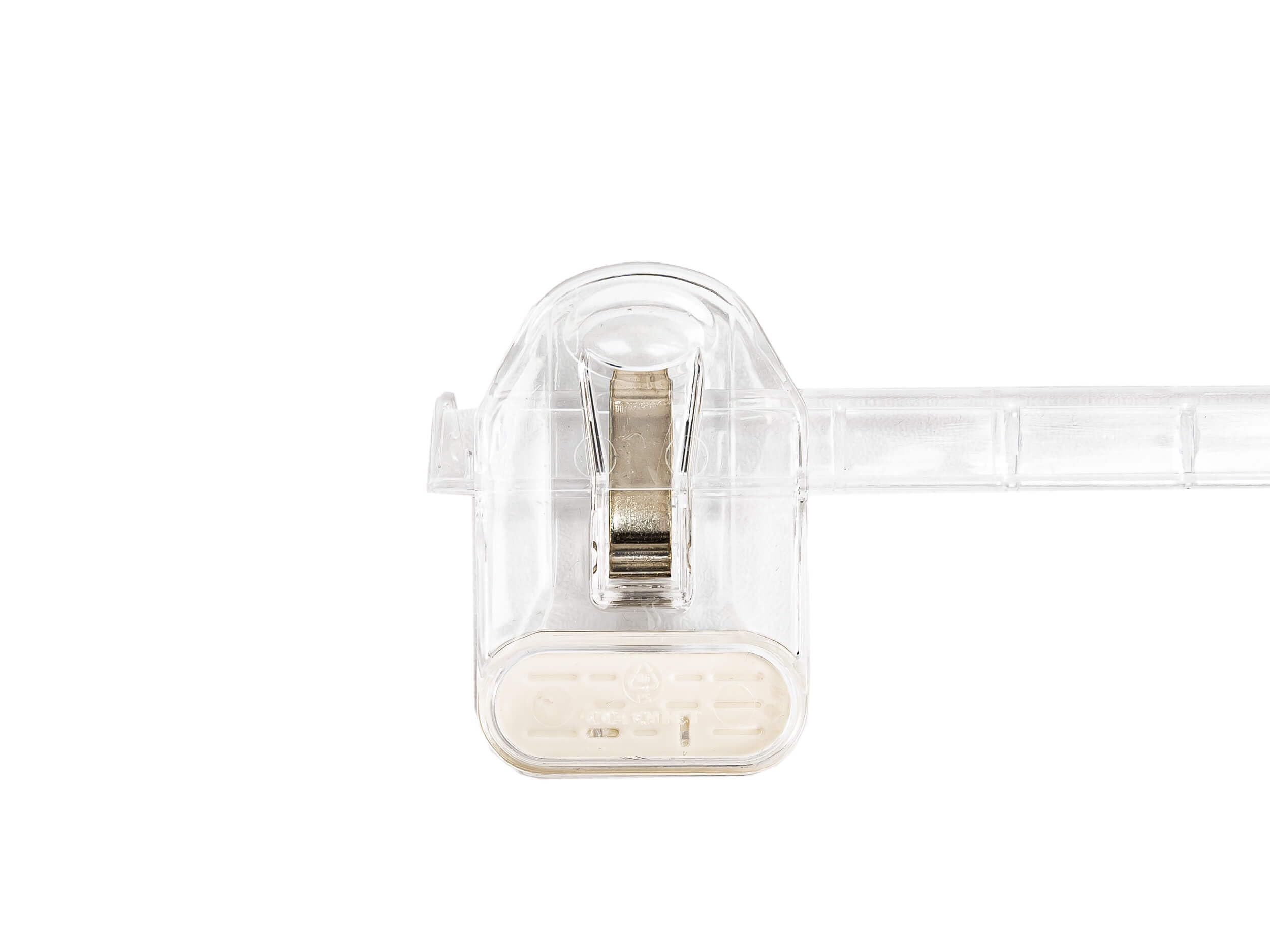 Set Klammerbügel Kunststoff, transparenter Hosenbügel Breite 41 cm, Kunststoffbügel drehbarer Haken, Kleiderbügel mit gummierten und verschiebbaren Klammern, Stabiler Wäschebügel, Rockbügel
