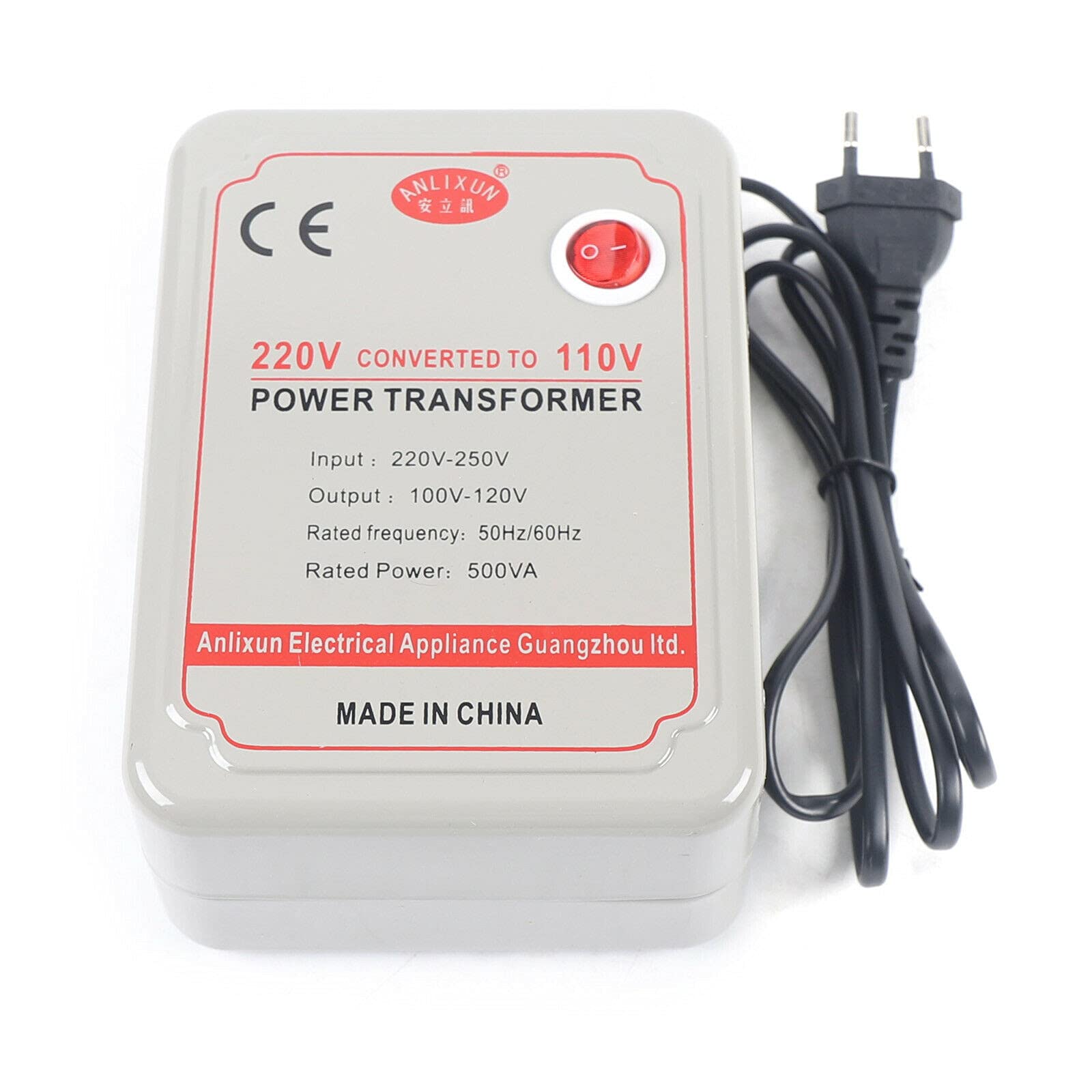 220-250 V na 100-120 V, przetwornica napięcia, konwerter konwerter, do urządzeń elektrycznych o napięciu 220-250 V (500 W)