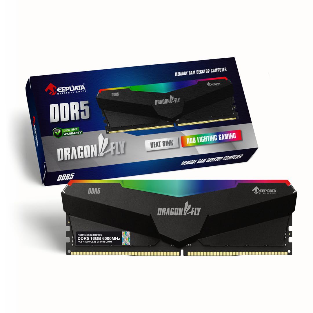 Memória Ram 16GB DDR5 6000MHZ KDHRGB60C38B/16G CL 38 KEEPDATA